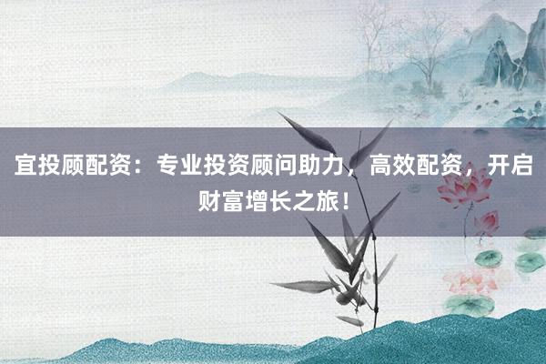 宜投顾配资：专业投资顾问助力，高效配资，开启财富增长之旅！